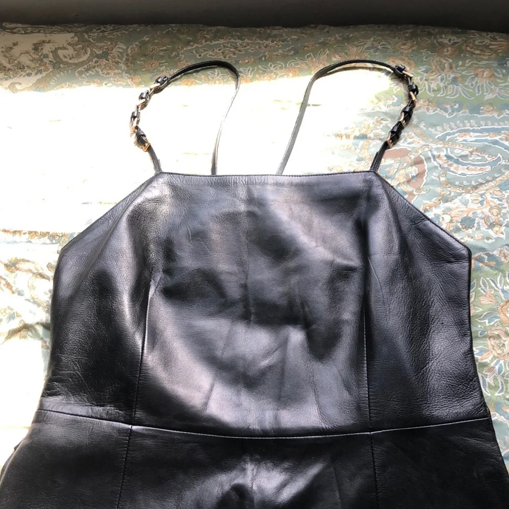 Prada Buttery black leather dress - Picture 1 of 11